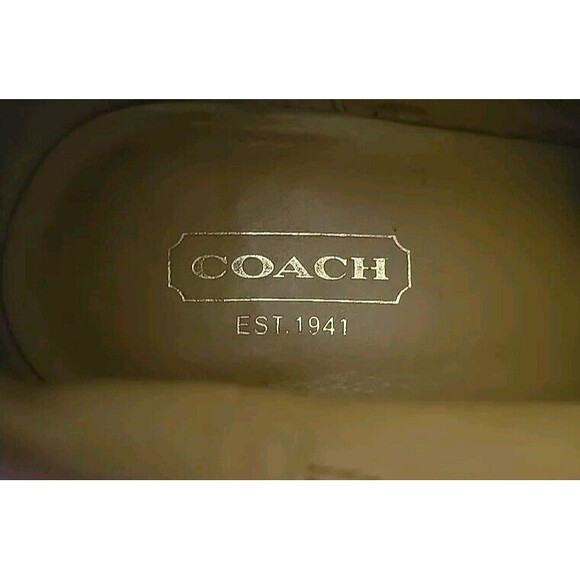 Coach Aliza Ankle Bootie Heel Almond‎ Toe Slip On Burgundy Leather Size 6.5 B - Picture 6 of 7